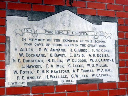 Timaru South School memorial plaques