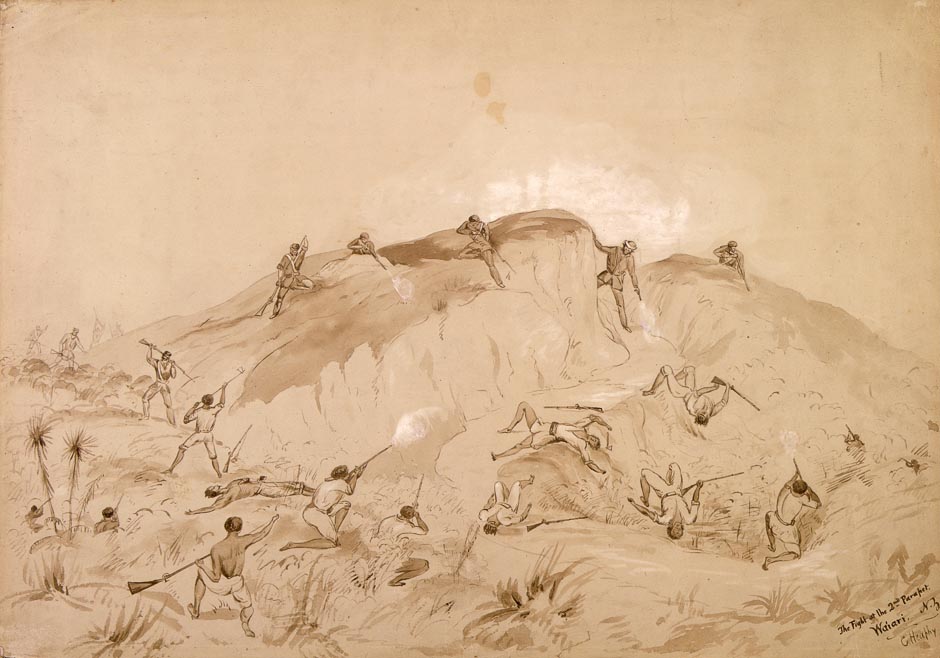 The fight at the 2nd parapet at Waiari