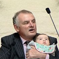 Trevor Mallard and baby Heeni