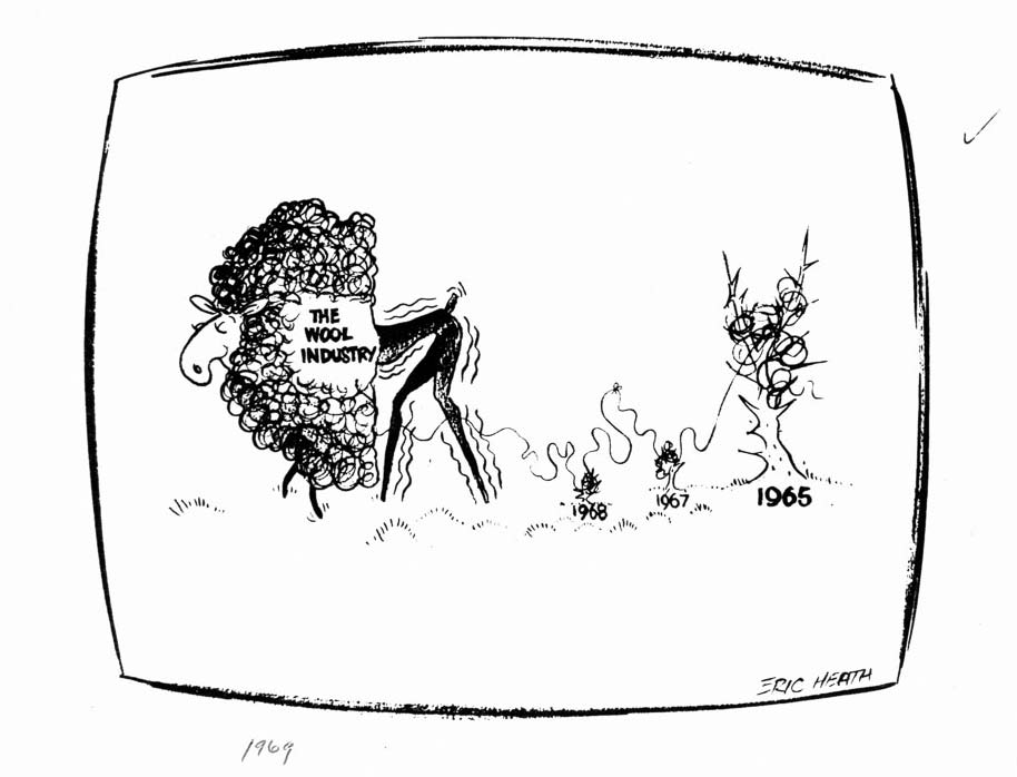 Wool industry cartoon