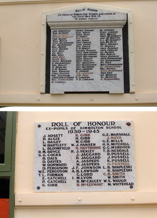Kimbolton School war memorials