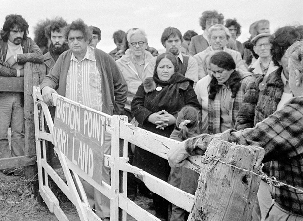 Protesters at Bastion Point