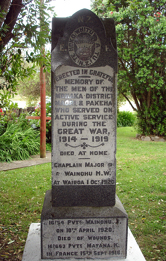 Mōhaka and district war memorial