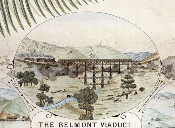 Decorative railway map