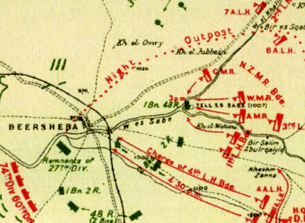 The capture of Beersheba map