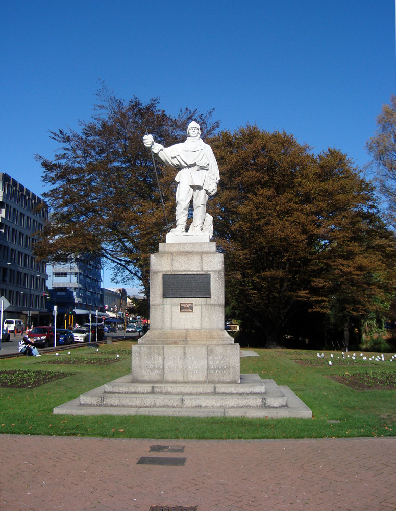 Robert Scott memorial in Christchurch
