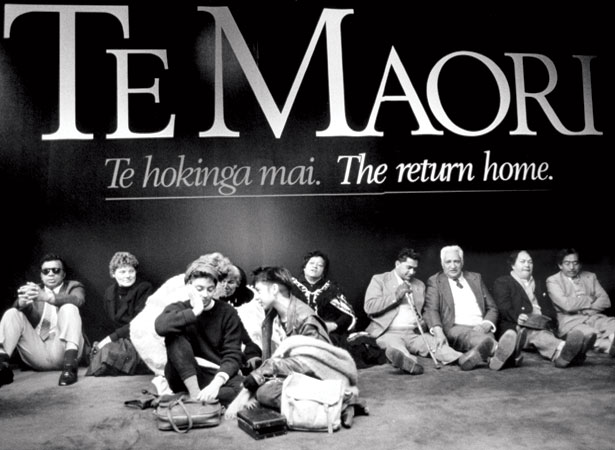 Staff at the Auckland City Art Gallery just before the opening of Te Maori