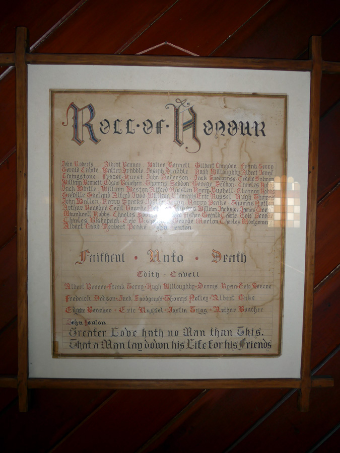 St John the Baptist roll of honour