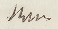Signature of Te Rēweti Atuahaere