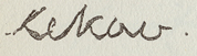 Signature of Te Kēkēao