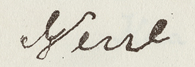 Signature of Tāmati Wāka Nene