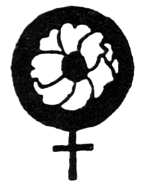 Flower inside a women's symbol