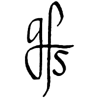 'gfs' in cursive handwriting