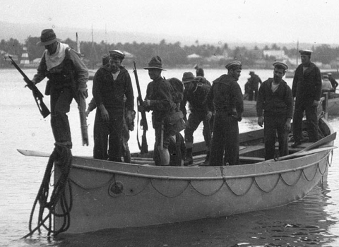 NZ troops arrive in German Samoa