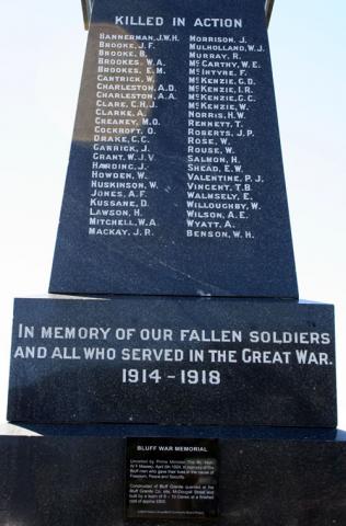 Detail from memorial