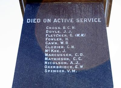 Detail from memorial