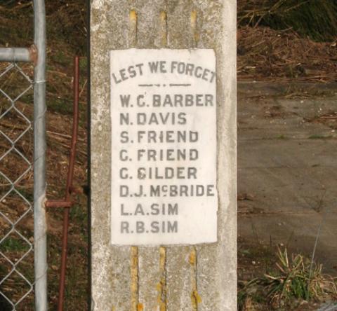 Detail from the memorial