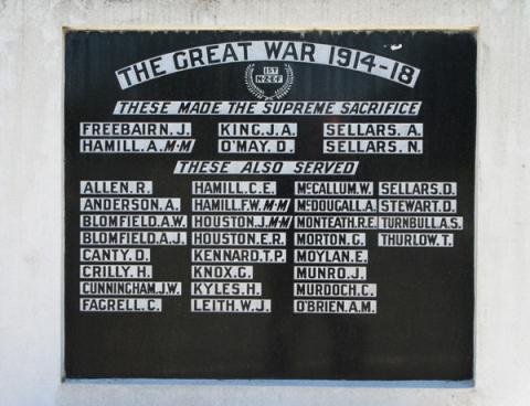 Detail from the memorial