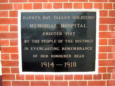 Hstings Hospital memorial