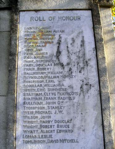 Detail from the memorial