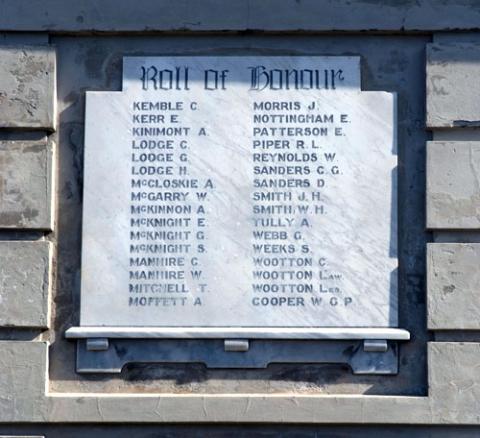 Detail from the memorial