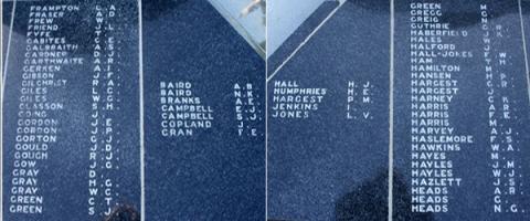 Detail from the memorial
