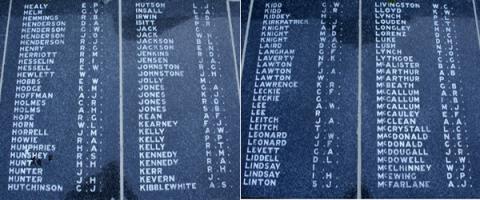 Detail from the memorial