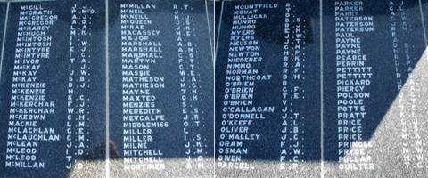 Detail from the memorial