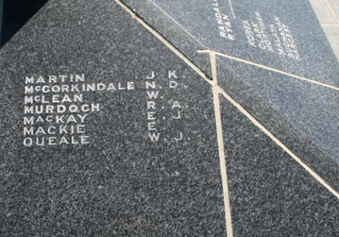 Detail from the memorial