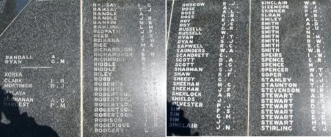 Detail from the memorial