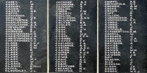 Detail from the memorial