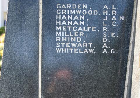 Detail from the memorial