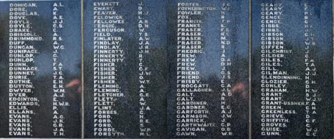Detail from the memorial