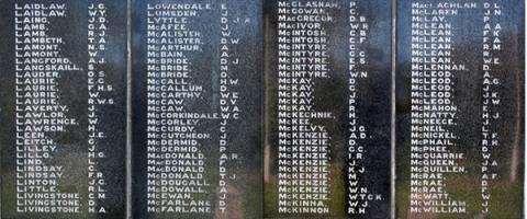 Detail from the memorial