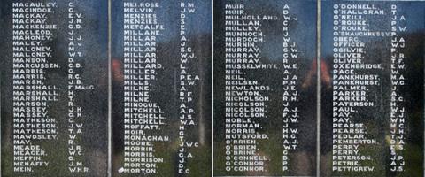 Detail from the memorial