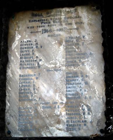 First Word War names on plaque