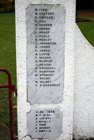 Nightcaps memorial (detail)