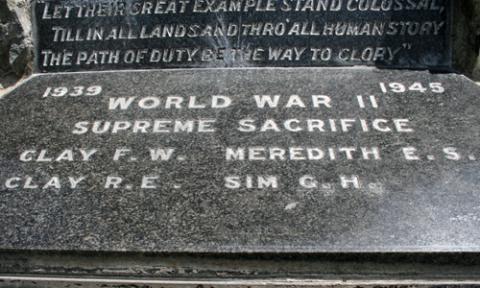 Detail from the memorial