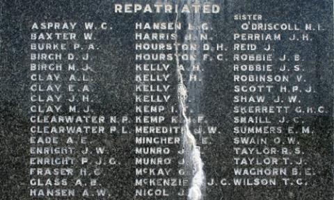 Detail from the memorial