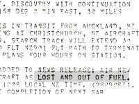 Craig Saxon announces Erebus flight lost