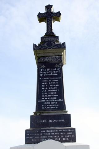Ryal Bush memorial detail