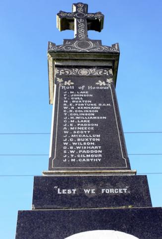 Ryal Bush memorial detail