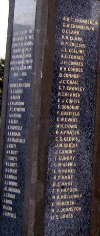 Takapuna school memorial names