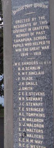Takapuna school memorial names