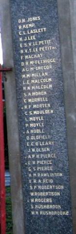 Takapuna school memorial names