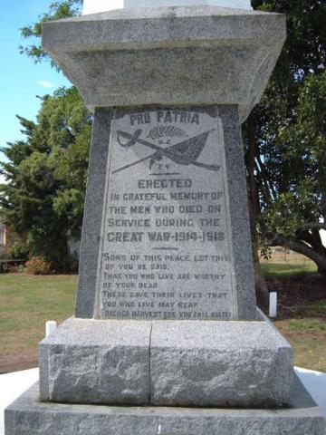 Takapau war memorial
