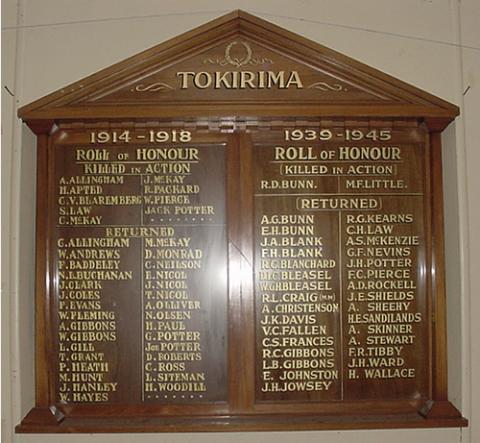 Roll of honour
