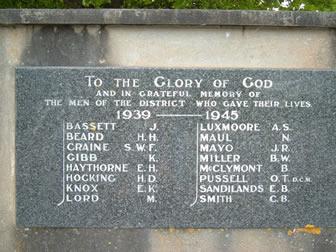 Kimbolton memorial names