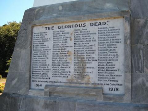 Marton memorial detail