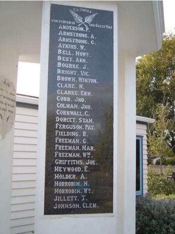 Otaki School memorial